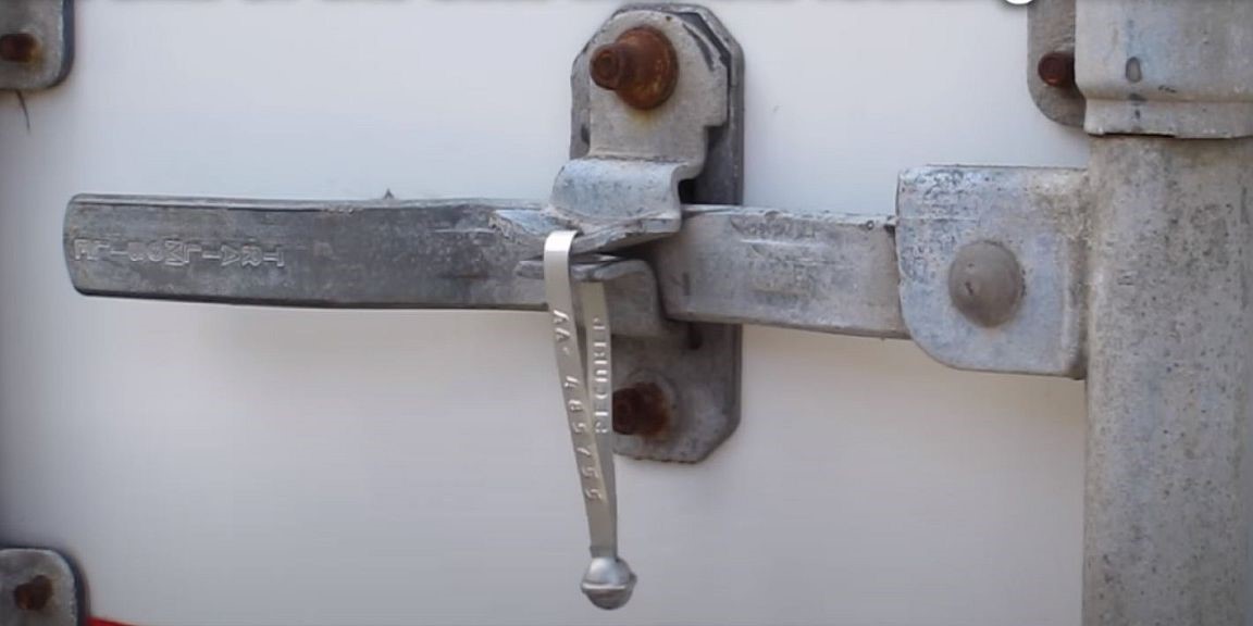 Metal strip seal on locking hasp